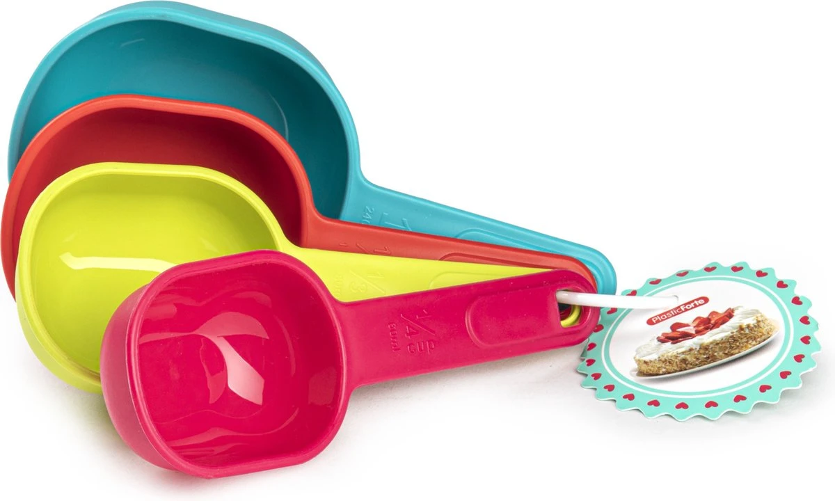 Maatschepjes/maatlepeltjes Set Van 4x Stuks Kunststof - Handige Keuken Spullen - Inhoudsmaten 60/80/120/240 Ml/gram 1 Maatschepjes/maatlepeltjes Set Van 4x Stuks Kunststof - Handige Keuken Spullen - Inhoudsmaten 60/80/120/240 Ml/gram