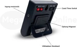 Merkloos MDO Vleesthermometer - Keukenthermometer - Digitaal - BBQ Thermometer - Oventhermometer - Kookthermometer- RVS -Drinkwater Apparaat Winkel 1200x740