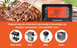 Hermanos® Digitale BBQ Thermometer Draadloos - Vleesthermometer - Oventhermometer - Bluetooth Met App - 2 Meetsondes - Magneet - Incl. Batterijen -Drinkwater Apparaat Winkel 1200x741