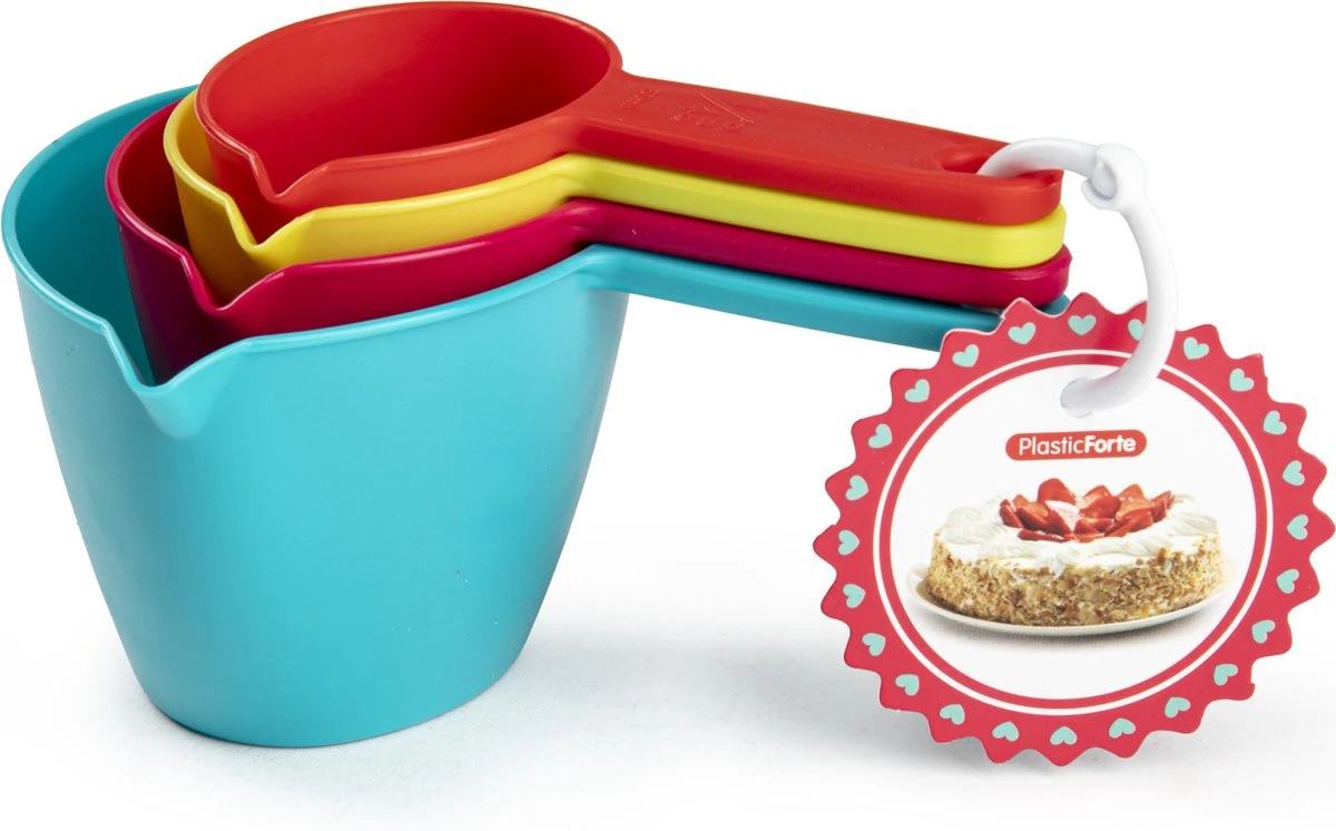 Maatschepjes/maatlepeltjes Set Van 4x Stuks Kunststof - Handige Keuken Spullen - Inhoudsmaten 60/80/120/240 Ml/gram 1 Maatschepjes/maatlepeltjes Set Van 4x Stuks Kunststof - Handige Keuken Spullen - Inhoudsmaten 60/80/120/240 Ml/gram