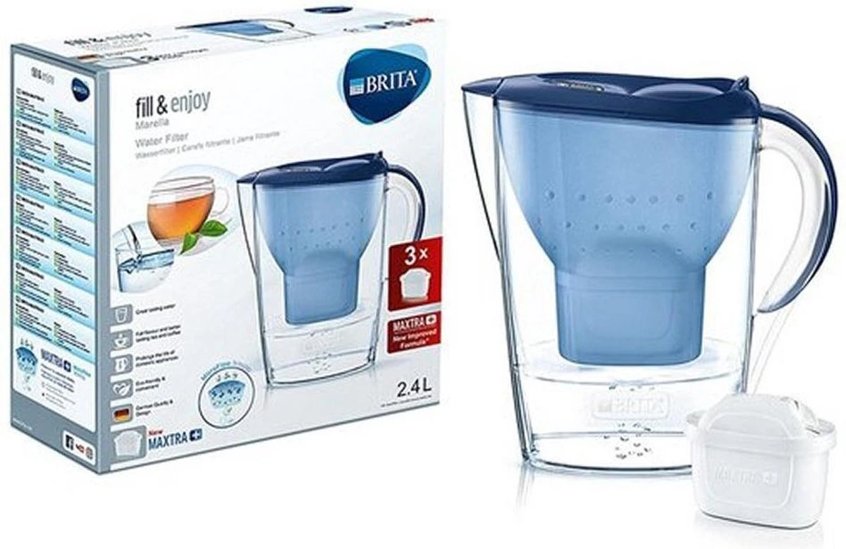 BRITA - Waterfilterkan Marella Cool - Blauw - 2,4L + 3 MAXTRA+ Waterfilterpatronen 13 BRITA - Waterfilterkan Marella Cool - Blauw - 2,4L + 3 MAXTRA+ Waterfilterpatronen - Afbeelding 13