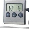 Merkloos Temperatuur Meter - 2 In 1 Digitale Professionele Thermometer En Wekker - Vleesthermometer - Kern Temperatuurmeter Voor Vlees/Vloeistof - 0-250 Graden Celcius