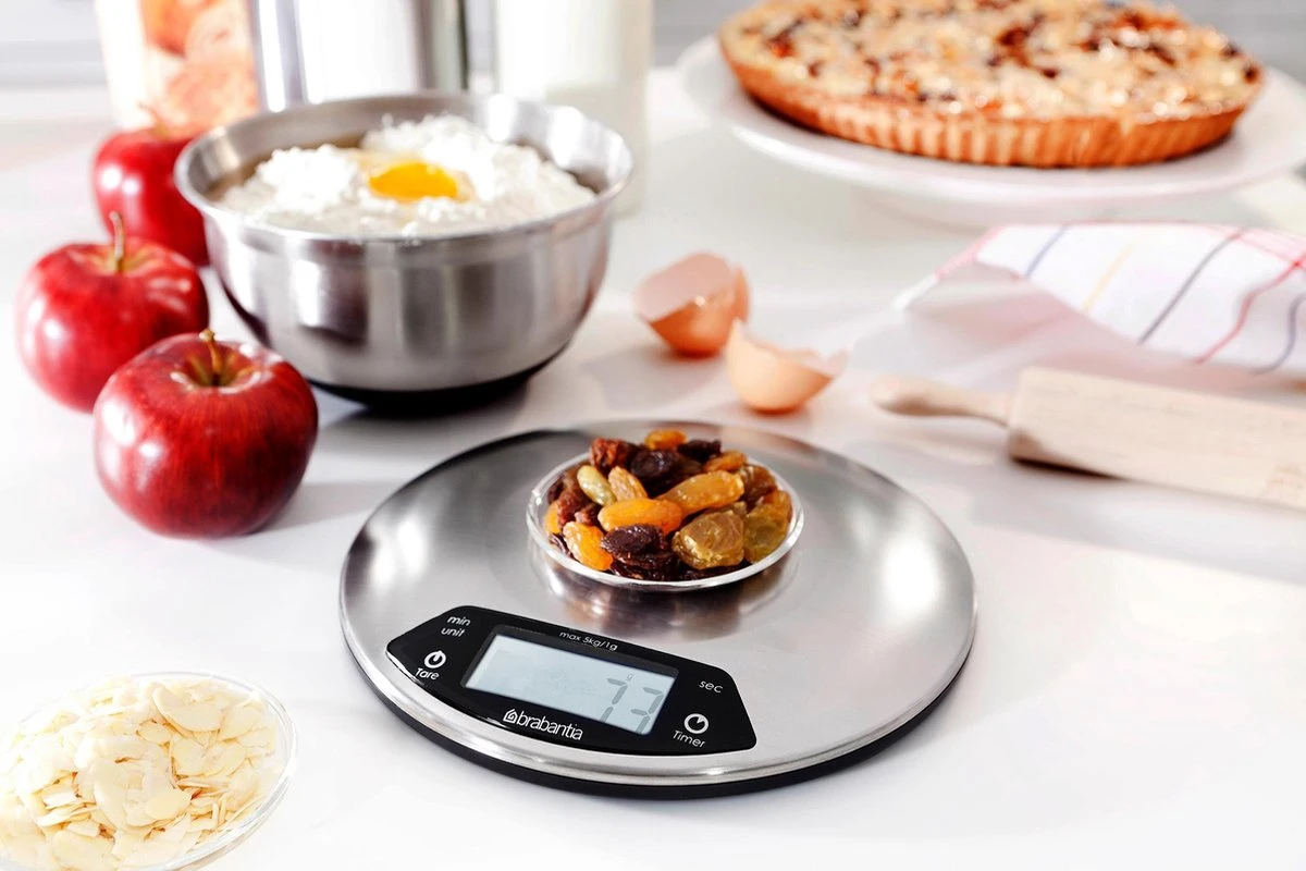 Brabantia Profile Keukenweegschaal - Rond - Met Kookwekker - RVS 3 Brabantia Profile Keukenweegschaal - Rond - Met Kookwekker - RVS - Afbeelding 3