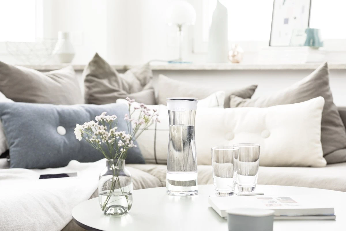 BRITA - Fill&Serve Waterfilterkaraf - 1,3L - Wit Grafiet - Inclusief 1 MicroDisc Waterfilter 3 BRITA - Fill&Serve Waterfilterkaraf - 1,3L - Wit Grafiet - Inclusief 1 MicroDisc Waterfilter - Afbeelding 3