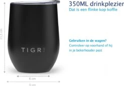 TIGR Cups - Drinkbekers - Thermosbekers - RVS - Set Van 2 - 350ml - Zwart/Rosé Goud 9 TIGR Cups - Drinkbekers - Thermosbekers - RVS - Set Van 2 - 350ml - Zwart/Rosé Goud -Drinkwater Apparaat Winkel 1200x834