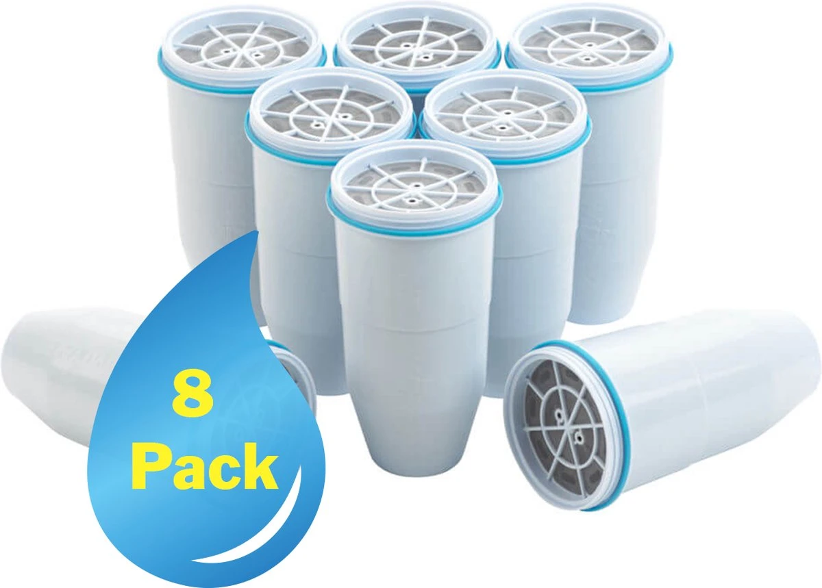 ZeroWater Waterfilter - 8-Pack - Waterkan Vervangingsfilters 1 ZeroWater Waterfilter - 8-Pack - Waterkan Vervangingsfilters