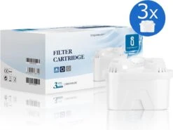 Aigostar Waterfilterpatronen Pure - 3 Stuks - Waterfilter - Filterpatronen - Brita Maxtra+ Compatible -Drinkwater Apparaat Winkel 1200x898