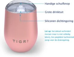 TIGR Cups - Drinkbekers - Thermosbekers - RVS - Set Van 2 - 350ml - Zwart/Rosé Goud 8 TIGR Cups - Drinkbekers - Thermosbekers - RVS - Set Van 2 - 350ml - Zwart/Rosé Goud -Drinkwater Apparaat Winkel 1200x930