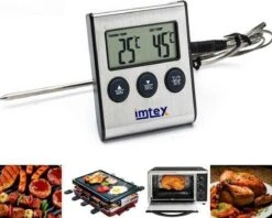 Imtex- Digitale Vlees Thermometer Met Timer - RVS - Keukenthermometer