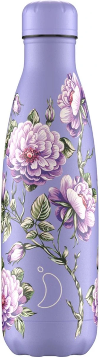 Chilly's Bottles - Violet Roses - Drinkfles - 500ml - RVS 1 Chilly's Bottles - Violet Roses - Drinkfles - 500ml - RVS