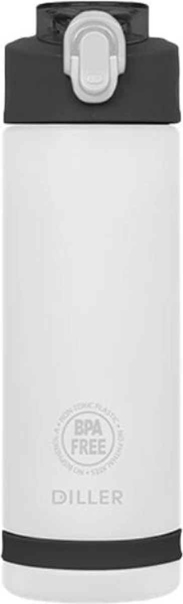 Diller Waterfles Met Rietje - Drinkfles - Handig Sluitsysteem - 750ml - Wit - Tritan & BPA-vrij 1 Diller Waterfles Met Rietje - Drinkfles - Handig Sluitsysteem - 750ml - Wit - Tritan & BPA-vrij