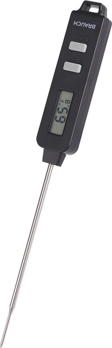 Brauch TP500 - Thermometer - Keukenthermometer - RVS - Voedsel Melk, Vlees, BBQ, Water, Zwart 1 Brauch TP500 - Thermometer - Keukenthermometer - RVS - Voedsel Melk, Vlees, BBQ, Water, Zwart