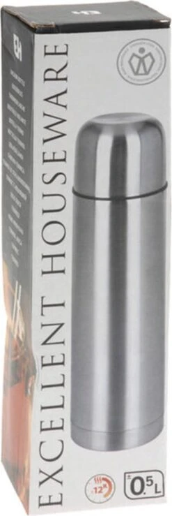Merkloos Excellent Houseware Bullet Isolatiekan - 0,5 L - RVS -Drinkwater Apparaat Winkel 401x1200
