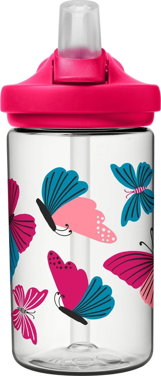 CamelBak Eddy+ Kids - Drinkfles - 400 Ml - Transparant (Colorblock Butterflies) 2 CamelBak Eddy+ Kids - Drinkfles - 400 Ml - Transparant (Colorblock Butterflies) - Afbeelding 2