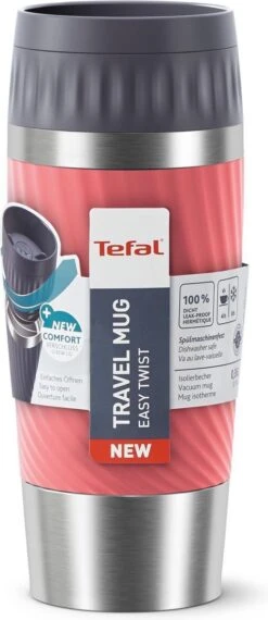 Tefal Travel Mug Easy Twist Thermobeker - Koraalrood - 0,36 Liter -Drinkwater Apparaat Winkel 520x1200 2