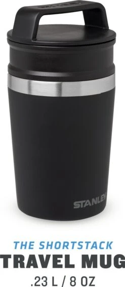 Stanley The Shortstack Travel Thermosbeker - 230 Ml - RVS/Mat Zwart -Drinkwater Apparaat Winkel 523x1200 1