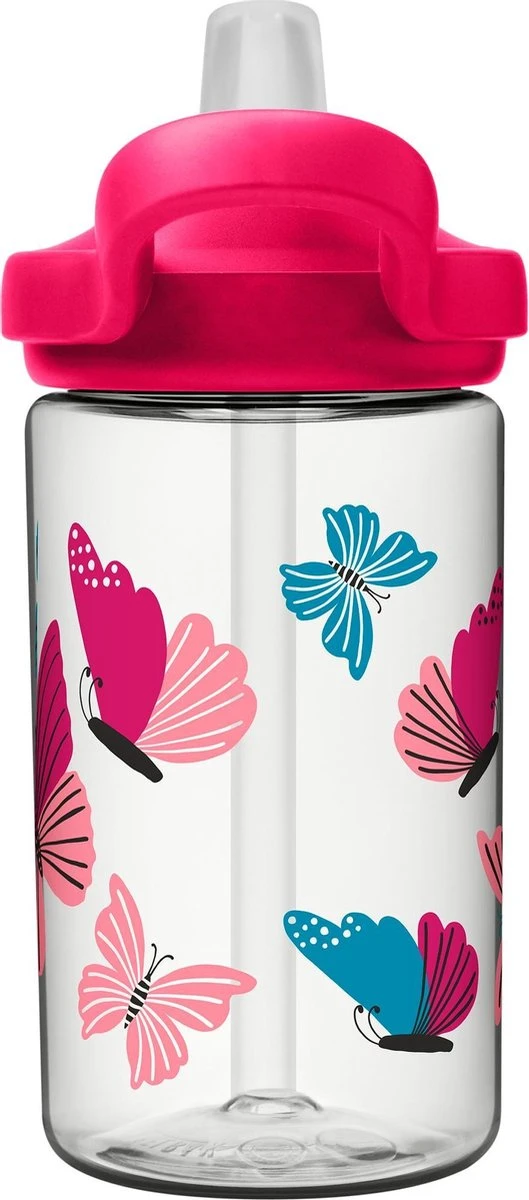 CamelBak Eddy+ Kids - Drinkfles - 400 Ml - Transparant (Colorblock Butterflies) 4 CamelBak Eddy+ Kids - Drinkfles - 400 Ml - Transparant (Colorblock Butterflies) - Afbeelding 4
