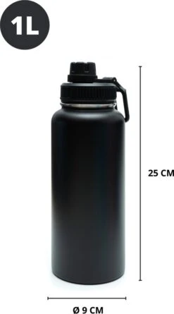 Thermosfles - Onyx Black - 1 Liter - Extra Dop Met Rietje & Drinktuit - Thermosflessen - Isoleerfles - BPA Vrij - Lekvrij - Thermoskan - Isoleerbeker - Thermosbeker 15 Thermosfles - Onyx Black - 1 Liter - Extra Dop Met Rietje & Drinktuit - Thermosflessen - Isoleerfles - BPA Vrij - Lekvrij - Thermoskan - Isoleerbeker - Thermosbeker -Drinkwater Apparaat Winkel 666x1200