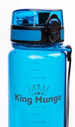 Waterfles 1 Liter Vaatwasserbestendig - Lekvrije 1L Drinkfles - Volwassenen & Kinderen - Sport Bidon Drinkbus - Blauw - King Mungo -Drinkwater Apparaat Winkel 704x1200