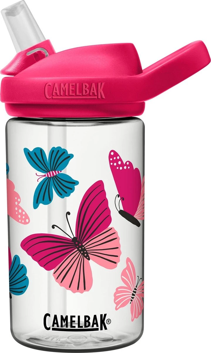 CamelBak Eddy+ Kids - Drinkfles - 400 Ml - Transparant (Colorblock Butterflies) 1 CamelBak Eddy+ Kids - Drinkfles - 400 Ml - Transparant (Colorblock Butterflies)