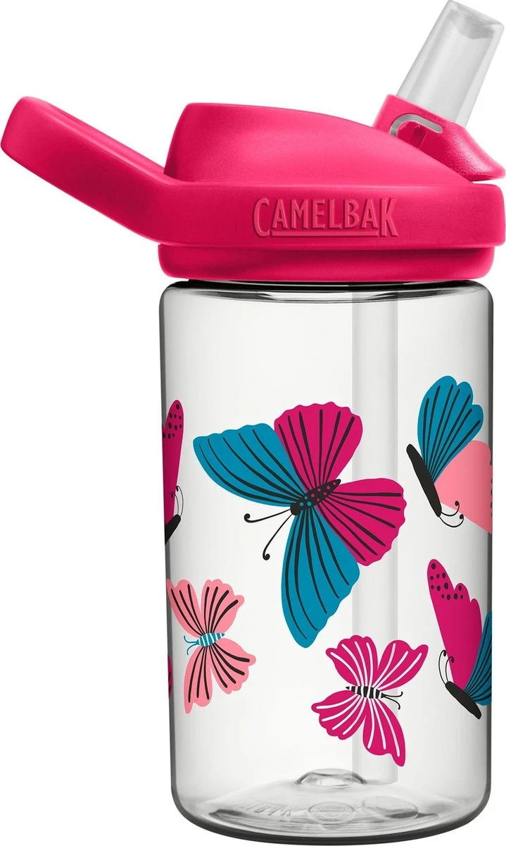 CamelBak Eddy+ Kids - Drinkfles - 400 Ml - Transparant (Colorblock Butterflies) 3 CamelBak Eddy+ Kids - Drinkfles - 400 Ml - Transparant (Colorblock Butterflies) - Afbeelding 3