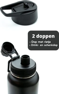 Thermosfles - Onyx Black - 1 Liter - Extra Dop Met Rietje & Drinktuit - Thermosflessen - Isoleerfles - BPA Vrij - Lekvrij - Thermoskan - Isoleerbeker - Thermosbeker 11 Thermosfles - Onyx Black - 1 Liter - Extra Dop Met Rietje & Drinktuit - Thermosflessen - Isoleerfles - BPA Vrij - Lekvrij - Thermoskan - Isoleerbeker - Thermosbeker -Drinkwater Apparaat Winkel 758x1200