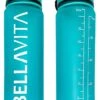 BELLAVITA Drinkfles - Turquoise - Cyaan - Waterfles - Drinkfles Volwassenen - Drinkfles Kinderen - Drinkfles 1 Liter - Fles - 1 Liter - 1000ml - Tritan - Fruitfilter- BPA-vrij - 100% Lekvrij