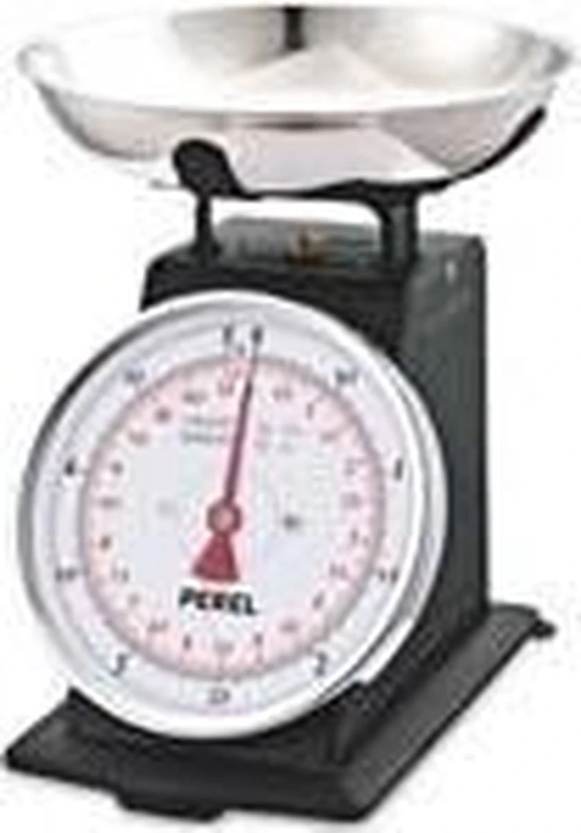 Perel Keukenweegschaal, Analoog, Max. 5 Kg, Zonder Batterijen, Grote Wijzerplaat, Zwart 2 Perel Keukenweegschaal, Analoog, Max. 5 Kg, Zonder Batterijen, Grote Wijzerplaat, Zwart - Afbeelding 2
