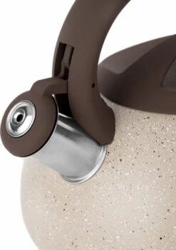 Florina Lava Fluitketel RVS Met Steen Coating 2,5L Voor Alle Warmtebronnen - Waterketel - Waterkoker - Cool Touch Handvat - Bruin / Beige -Drinkwater Apparaat Winkel 848x1200 1