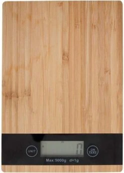 Merkloos Digitale Precisie Keukenweegschaal - Tot 5 Kg - Inclusief Batterijen - Hout -Drinkwater Apparaat Winkel 858x1200 2