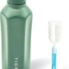 TIGR Hexagon - Drinkfles - Thermosfles - RVS - 500ml - Groen - Met Afwasborstel