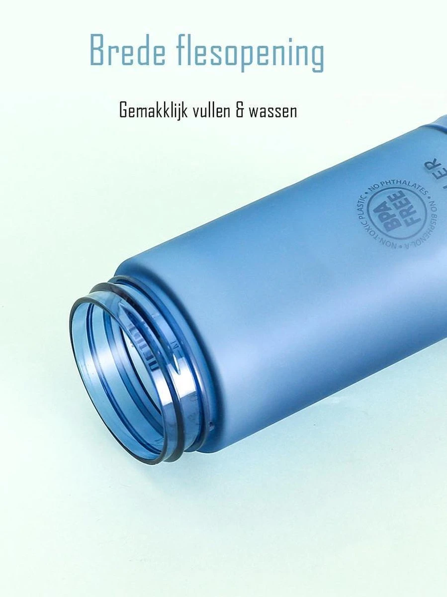 Diller Waterfles Met Rietje - Drinkfles - Handig Sluitsysteem - 750ml - Wit - Tritan & BPA-vrij 6 Diller Waterfles Met Rietje - Drinkfles - Handig Sluitsysteem - 750ml - Wit - Tritan & BPA-vrij - Afbeelding 6