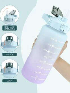 Merkloos Waterfles 2 Liter - Motivatie Waterfles - Waterfles Met Rietje - 2 Liter Waterfles - 2 Liter Drinkfles - Sportfles - Waterfles Met Tijdmarkering - 2 Liter -Drinkwater Apparaat Winkel 905x1200 5