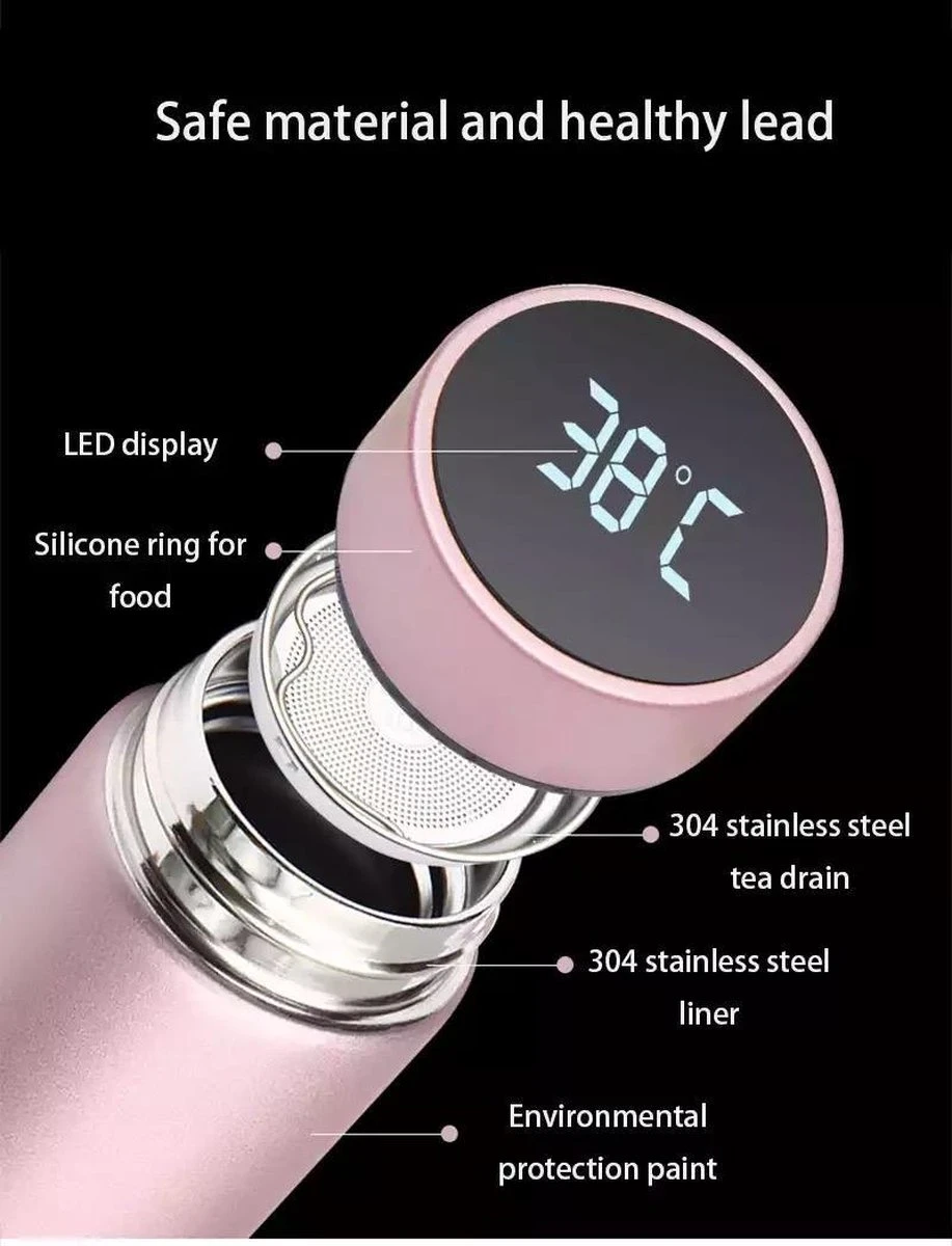 Slimme Thermosfles Met LCD Temperatuur Display - Curver Isolatiefles 0,5 Liter - Dubbelwandige Thermosfles - Thermosbeker - Isoleerfles - Thermoskan - Travel Mug - Bidon Drinkfles - Koffiebeker - Drinkflessen - RVS - Smart Thermos - Metaal 15 Slimme Thermosfles Met LCD Temperatuur Display - Curver Isolatiefles 0,5 Liter - Dubbelwandige Thermosfles - Thermosbeker - Isoleerfles - Thermoskan - Travel Mug - Bidon Drinkfles - Koffiebeker - Drinkflessen - RVS - Smart Thermos - Metaal - Afbeelding 15