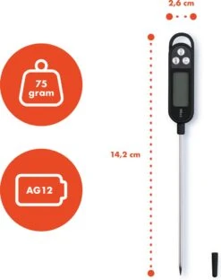 Captain Cook Keukenthermometer - Inclusief E-Kookboek - Vleesthermometer - BBQ Thermometer- Suikerthermometer - Kernthermometer -Drinkwater Apparaat Winkel 949x1200 4