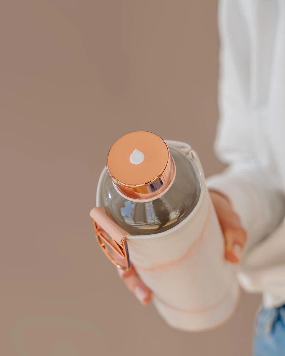 Equa Glazen Waterfles - Lava - 750 Ml - Mismatch Met Hoes - Imitatieleer - BPA Vrij 6 Equa Glazen Waterfles - Lava - 750 Ml - Mismatch Met Hoes - Imitatieleer - BPA Vrij - Afbeelding 6