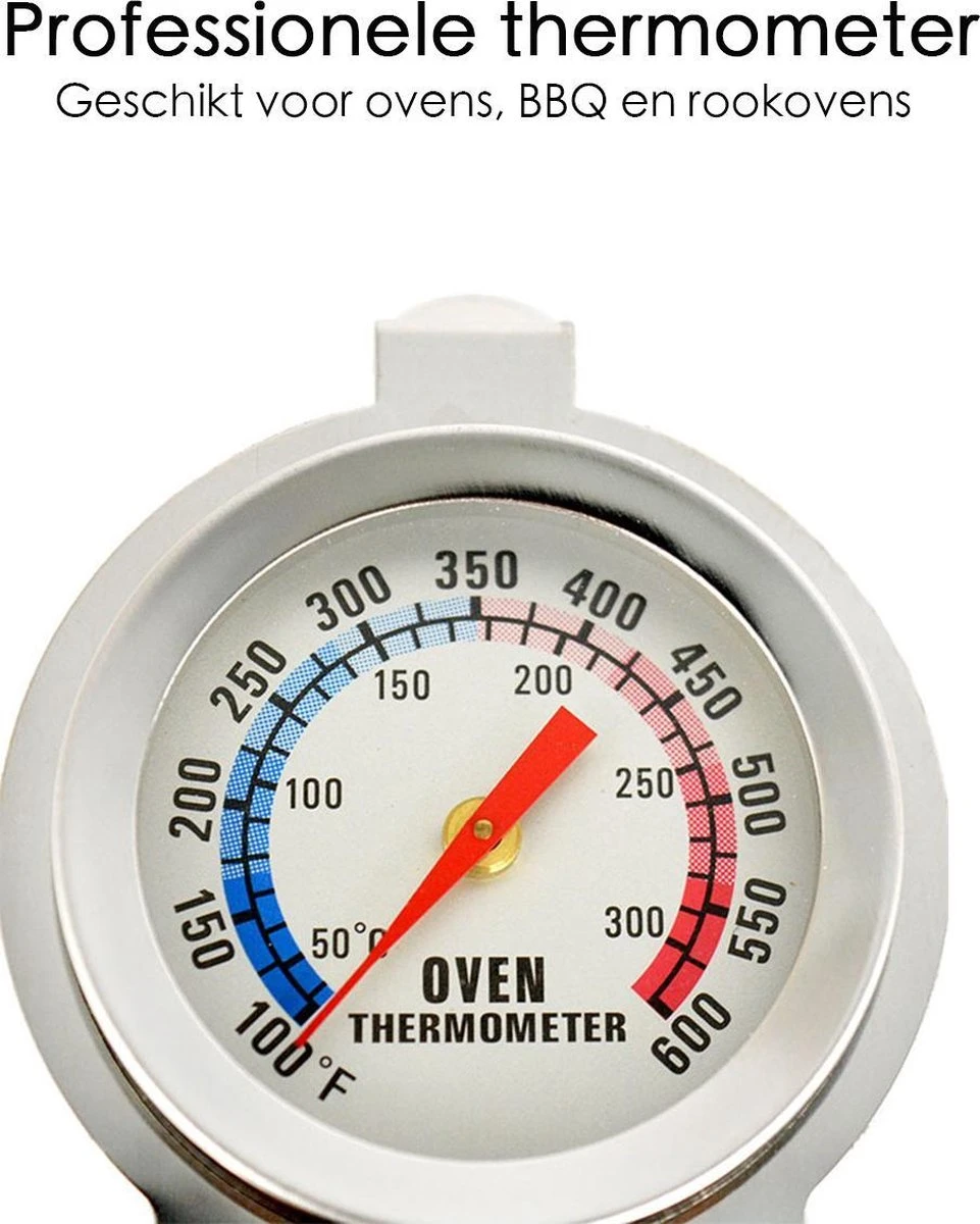 Merkloos Oventhermometer - Thermometer Oven - Rookoven Temperatuurmeter - Keukenthermometer 4 Merkloos Oventhermometer - Thermometer Oven - Rookoven Temperatuurmeter - Keukenthermometer - Afbeelding 4