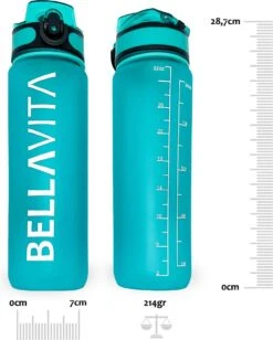 BELLAVITA Drinkfles - Turquoise - Cyaan - Waterfles - Drinkfles Volwassenen - Drinkfles Kinderen - Drinkfles 1 Liter - Fles - 1 Liter - 1000ml - Tritan - Fruitfilter- BPA-vrij - 100% Lekvrij -Drinkwater Apparaat Winkel 961x1200 6