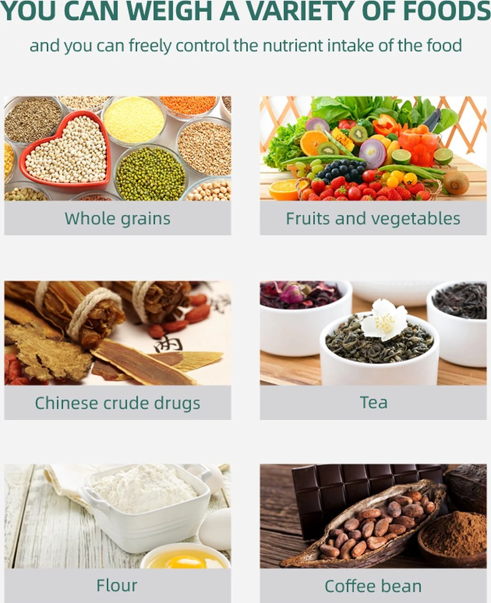 Smart Nutrition Scale - Keukenweegschaal - Digitaal & Bluetooth - APP Voor Android En IOS - Maximum Capaciteit 5 KG 8 Smart Nutrition Scale - Keukenweegschaal - Digitaal & Bluetooth - APP Voor Android En IOS - Maximum Capaciteit 5 KG - Afbeelding 8