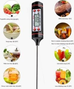 IGOODS - Digitale Vleesthermometer - Keukenthermometers- BBQ Thermometer- Voedselthermometer- RVS -Drinkwater Apparaat Winkel 992x1200